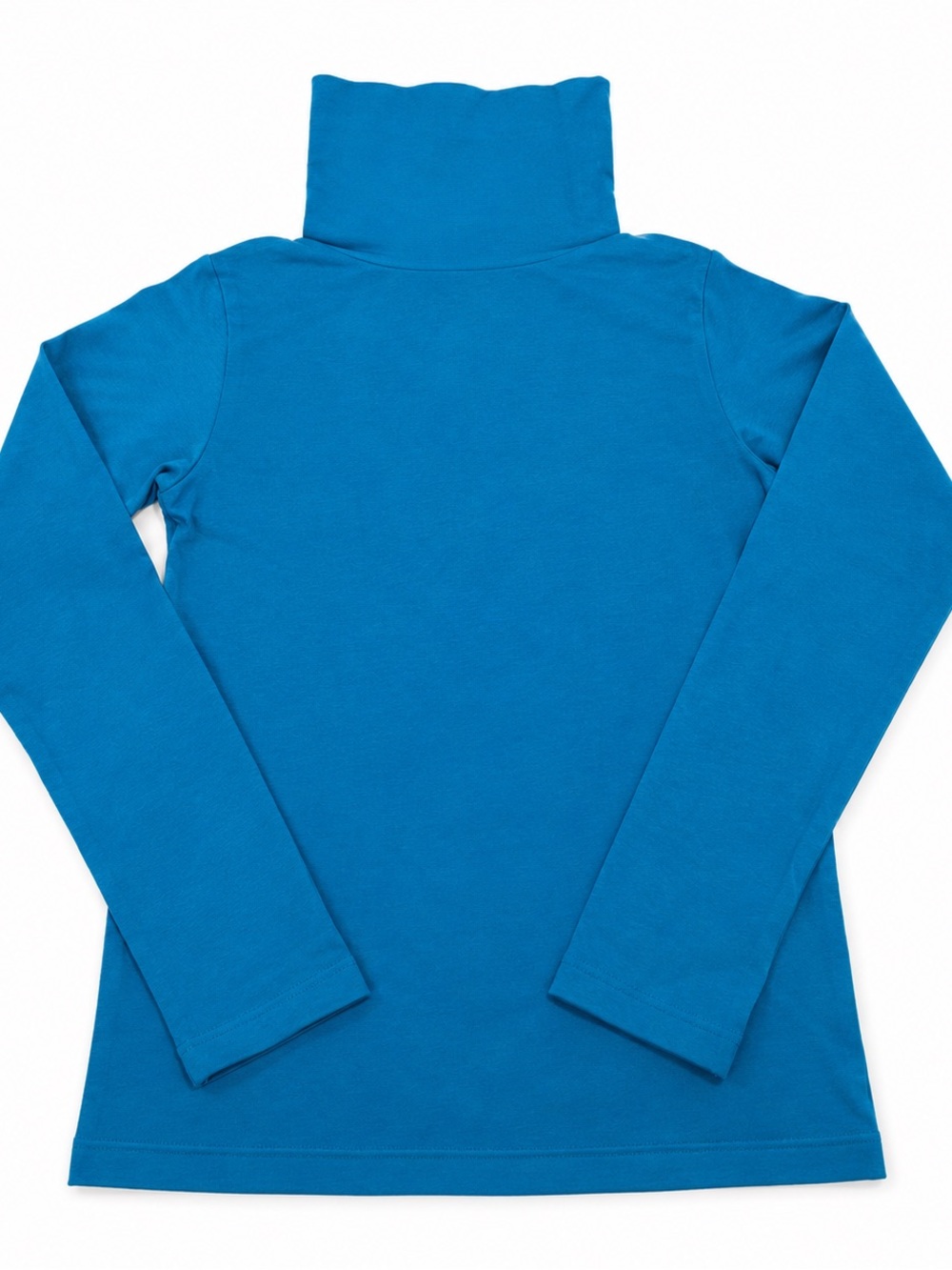Turtle neck blue long sleeve shirt, spandex shirt